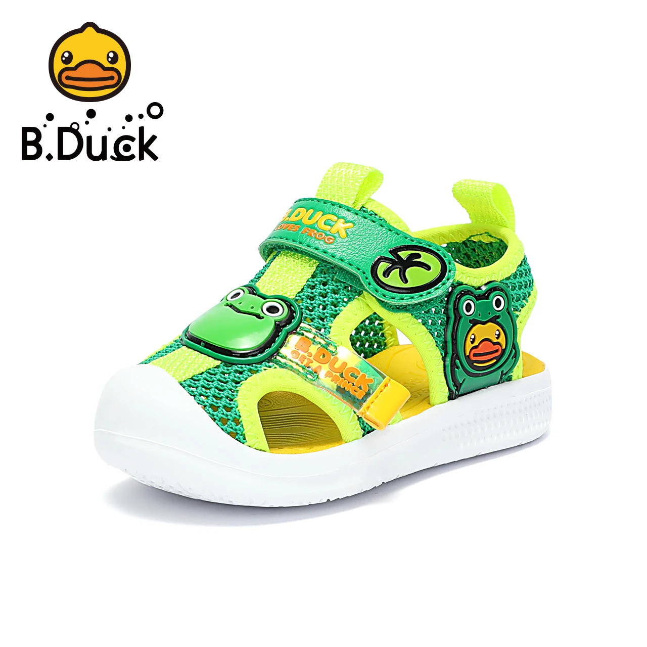 

Hot Latest Design Wholesale BDUCK Summer Non Slip Anti Collision Sandals for Kids Children Toddlers, Green,yellow,pink