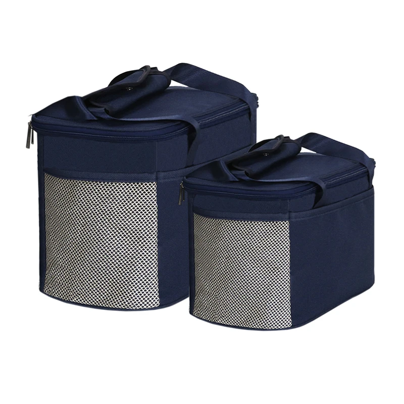 

Wholesale insulated lunch bag high quality picnic leakproof lunch cooler bag portable coller bag, Blue, black