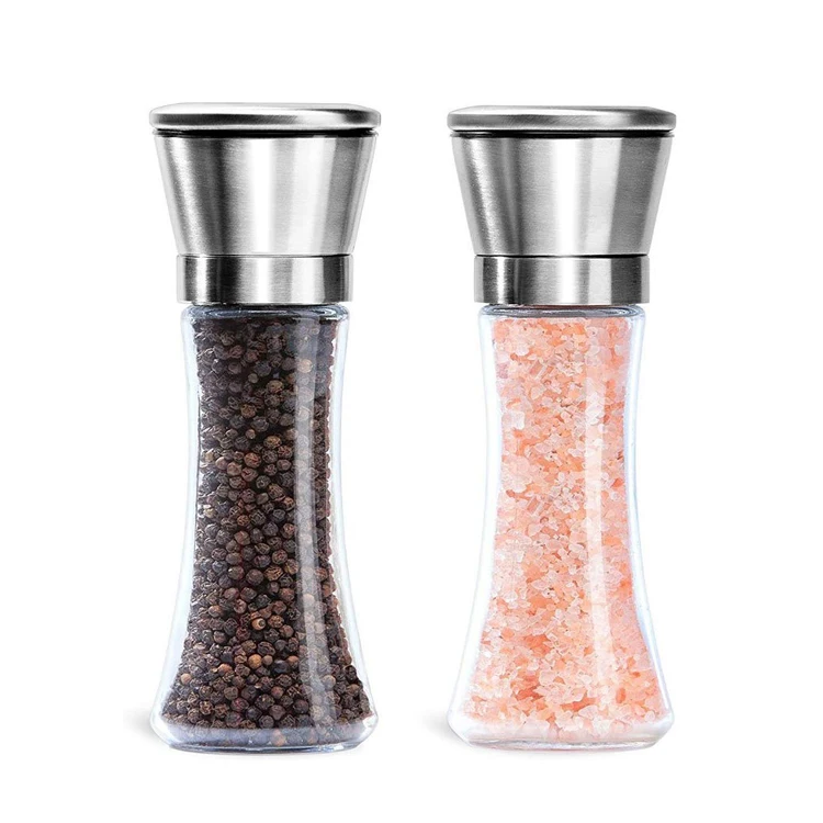 

Stainless Steel Salt Spice & Pepper Grinder With High Quality Ceramic Core ,Herb Grinder/Herb Mill/Spicy Grinder, Clear