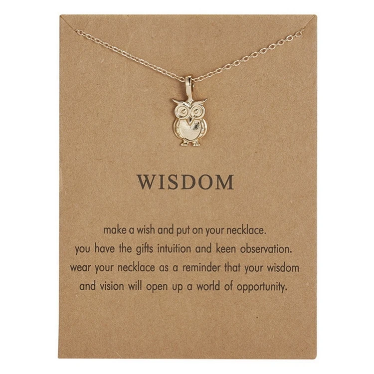 

ZHIYI Fashion Yong Lady Girls Birthday Gift Gold Plated Unicorn Wisdom Cat Horse Dancer Owl Pendant Necklace Jewelry For Women, Color plated as shown