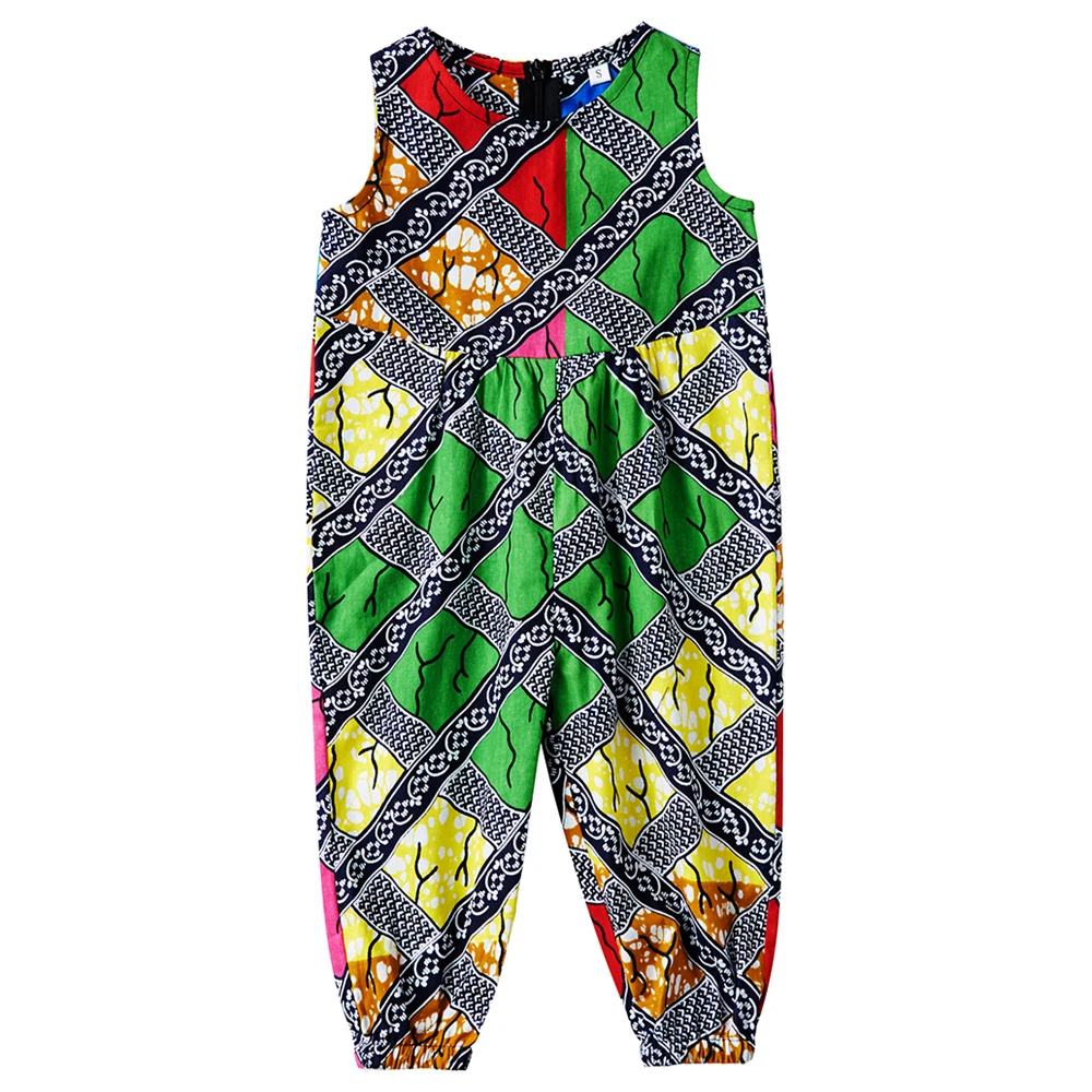 

2020 Fashion African print baby clothing baby Summer clothing causal daily clothing, Green