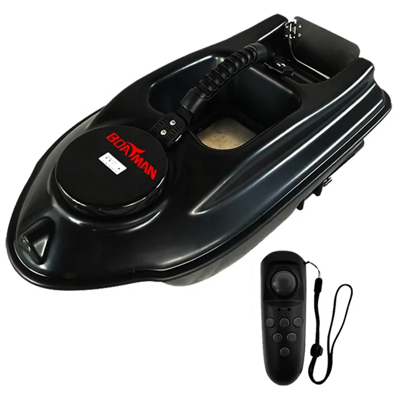 

Long distance boatman actor bait boat with1.5Kg hopper 500meters rc fishing carp tackle for bait boat, Black