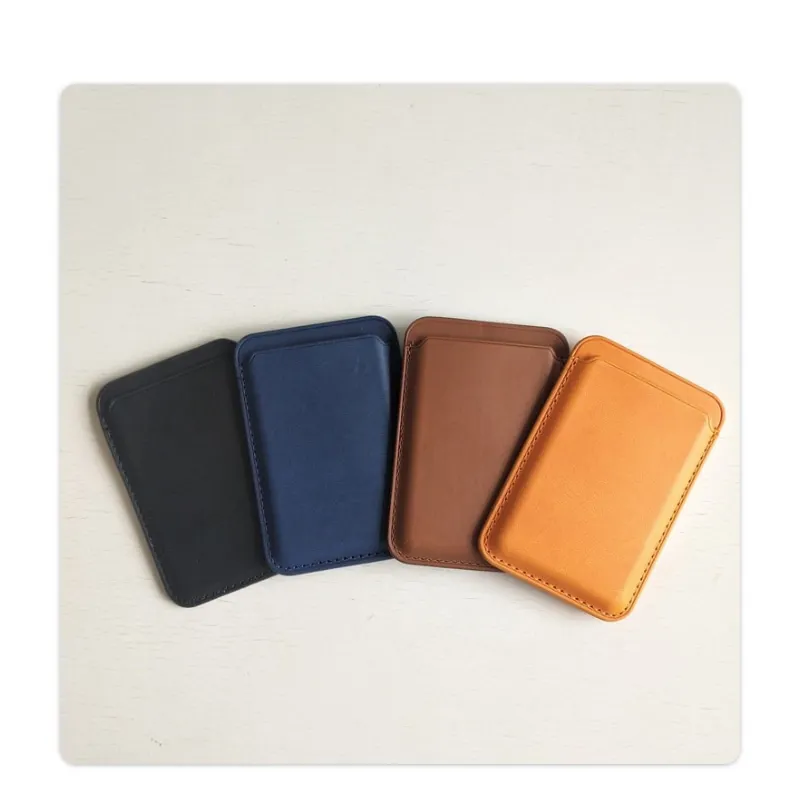 

Mobile Phone Accessories For Mag-safe Charger Leather Phone Wallet Pouch Case For Iphone 12