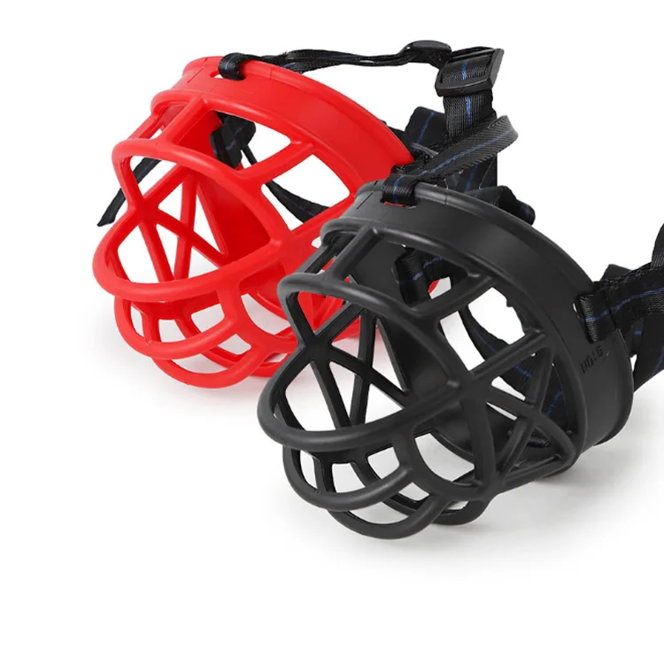 

Wholesale Soft Adjustable Breathable Safety Mask Silicone Rubber Basket Dog Muzzle for Small Medium Large Dogs Mouth Cover, 2 colors for choice