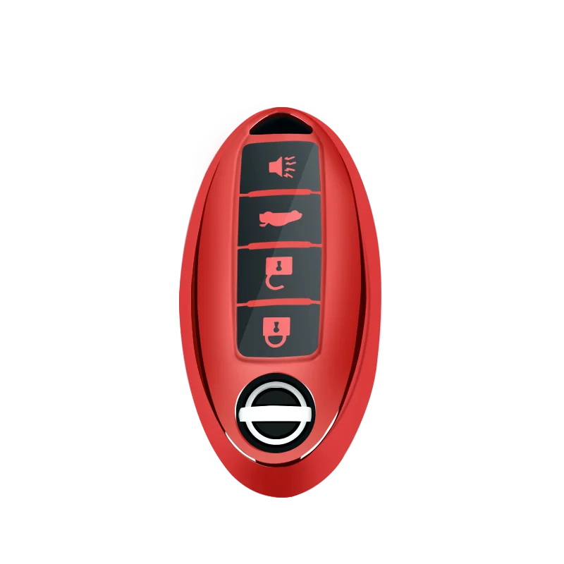 

Tpu Black buttons Car Key Case holder Smart car key shell free delivery, Red/blue/pink/silver
