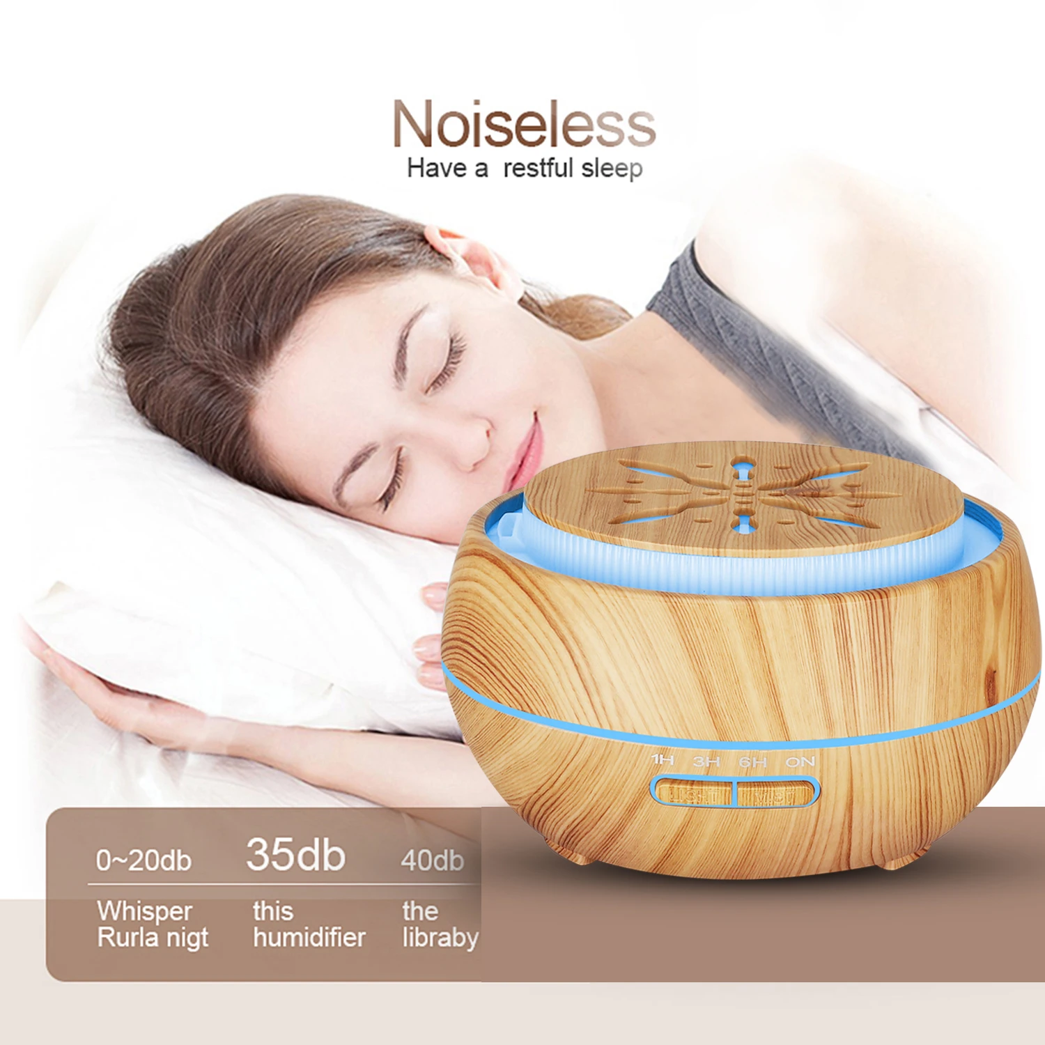 400ml electric essential oil diffuser wood grain diffuser humidifier essential oil diffuser