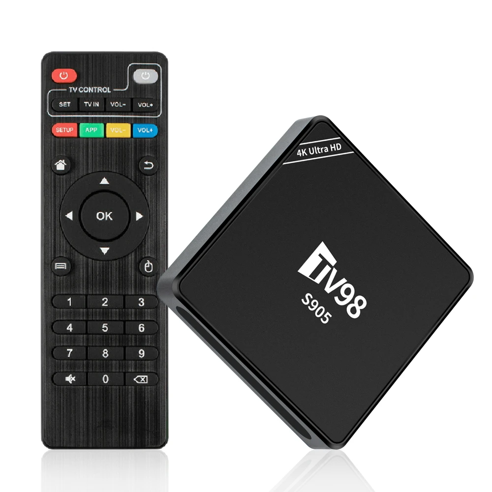 

Shenzhen Haoyu Original brand TV98 set top box Amlogic S905 OS Android 12.1 Smart TV box 1/8GB support HDR 4K display