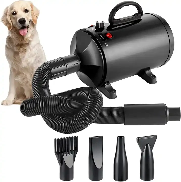 

Dog Hair Dryer with Stepless Speed and Heat Dog Blow Dryer with 4 Different Nozzles 2000W 2200W 2400W 2800W 3200W