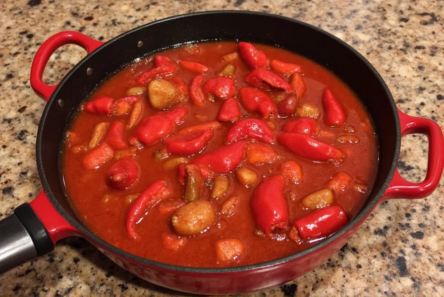 Smooth Red Chile Sauce in Glass Jar