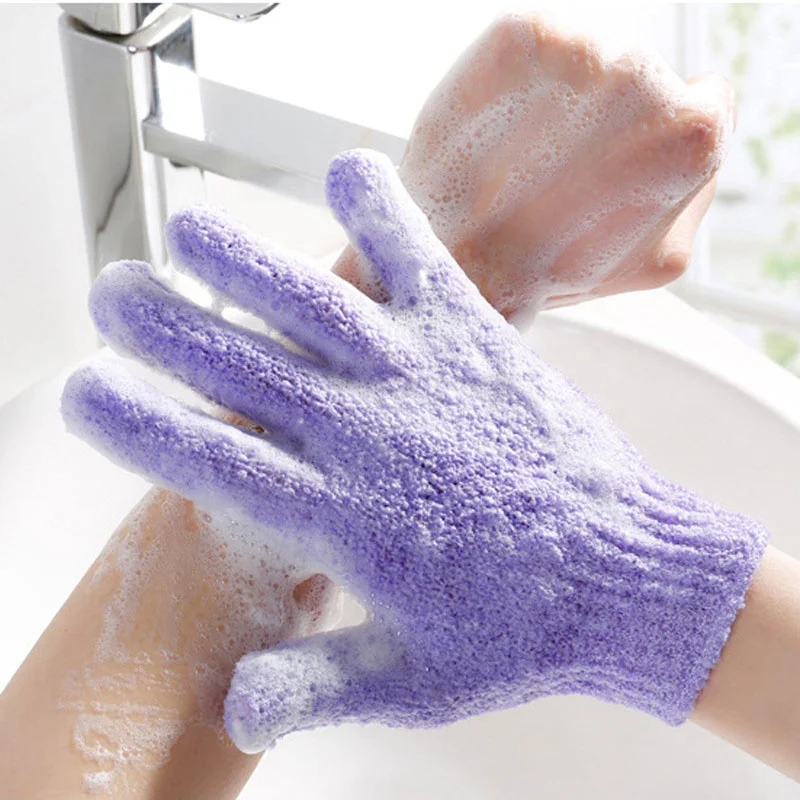 

Double Sided Exfoliating Gloves Body Scrubber Scrubbing Glove Bath Mitts Scrubs for Shower