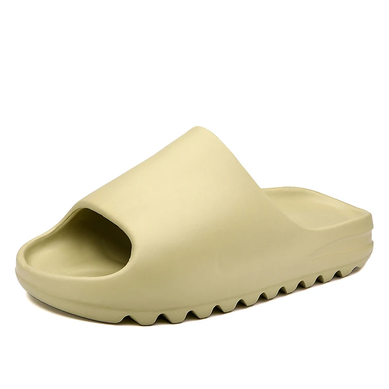 

Wholesale Breathable Flat Fashion Design Custom couple Slides drop shipping men slippers yeezy slides thick bottom shoes, Customized color