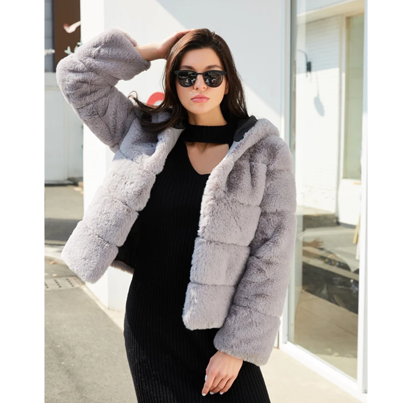 

2021 Autumn Winter Coat Woman Faux Fur Coat Women Warm Ladies Fur Teddy Jacket Female Plush Teddy Coat Plus Size Outwear, Picture
