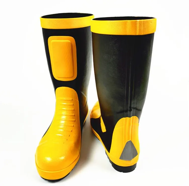 

Industrial Working Safety Shoes Non-Slip Rubber Waterproof Men Safety Shoes For Construction Site, Black and yellow