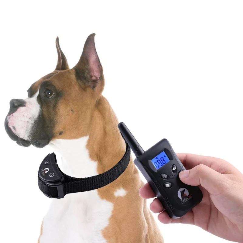 

1600FT Waterproof Humane Vibration Rechargeable No Shock E Collar Dog Training Remote Dog Trainer Collar For 1 Dogs With Remote, Black