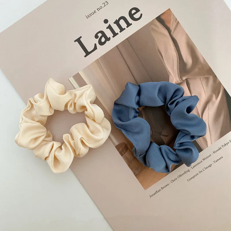 Hot Sale Ins Fashion Cute Candy Color Hair Scrunchies Pack Elastic