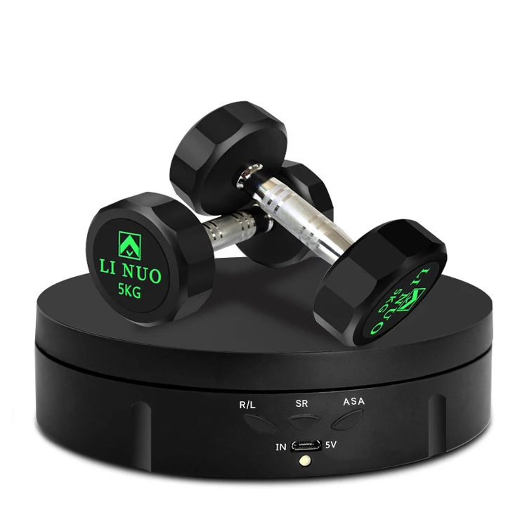 

Portable display stand rotating electric 360 degree 3d turntable photography 360 shoot turn table for product photography, White