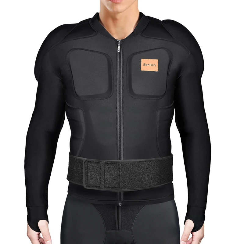 

Drop Shipping Anti Collision Sports Shirts Ultra Light Protective Outdoor Sports Ski Suit Ski Wear Ski Jacket, Black