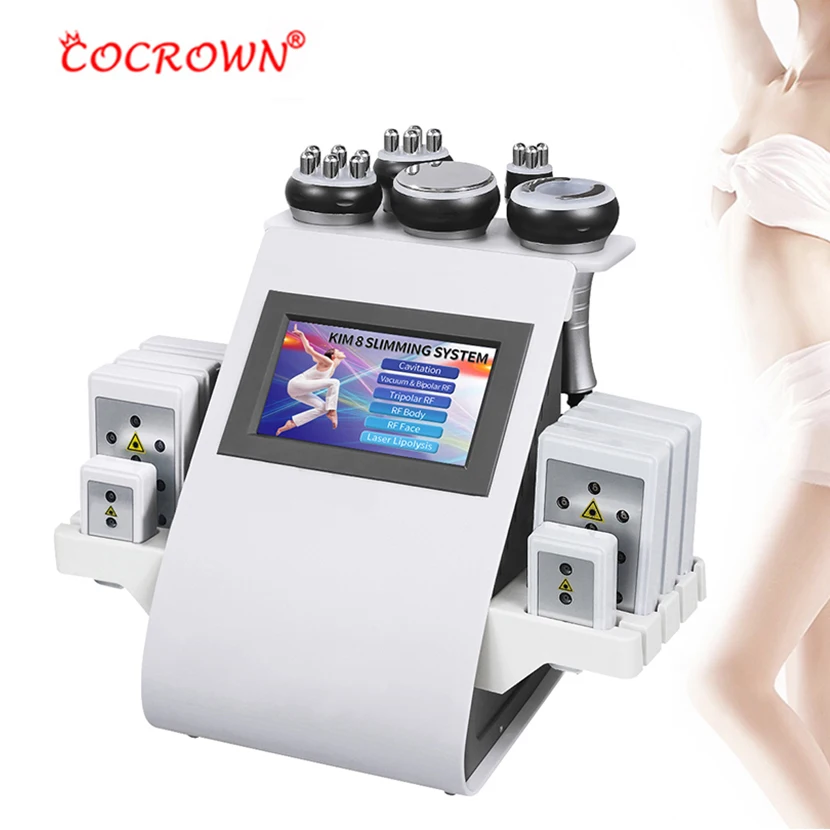 

2022 40k Vacuum Cavitation System Rf Body Slimming Ultrasound 6 In 1 Weight Loss Lipolaser Beauty Cellulite Reduction Machine, White