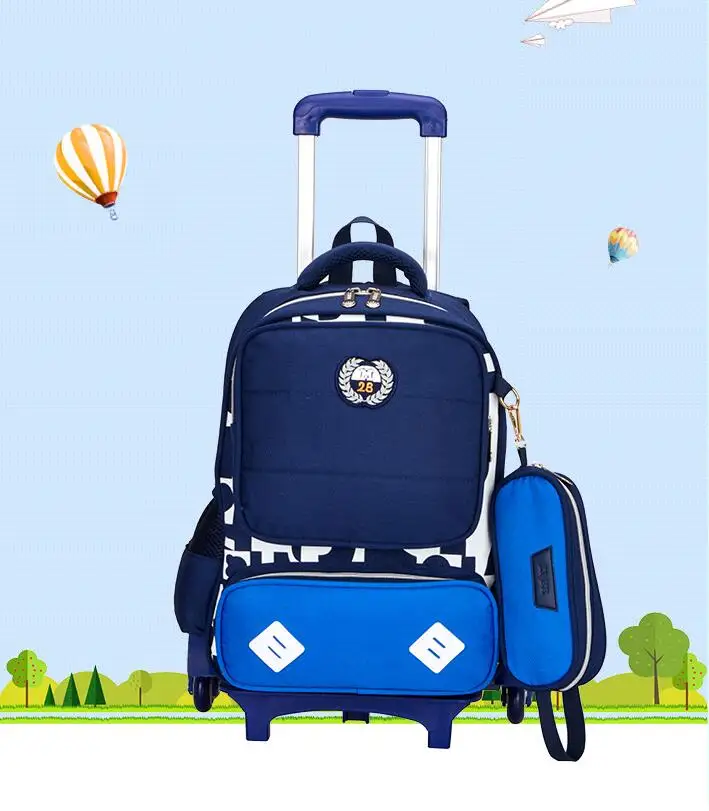 3d Kids Rolling School Bags Girl's Boy's Trolley Case Children Travel ...