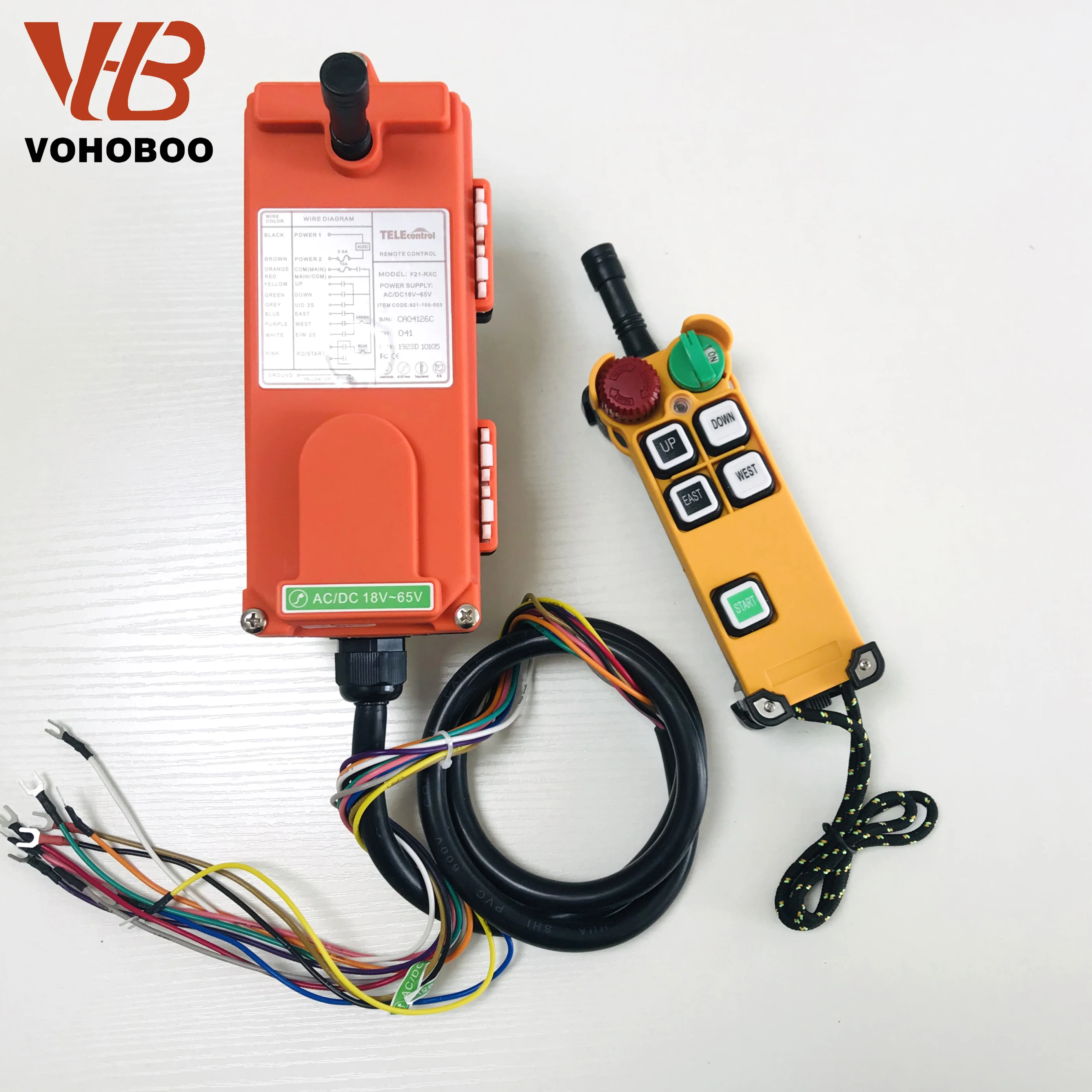 

F21- 4D China factories concrete pump truck winch radio remote control receiver, Orange