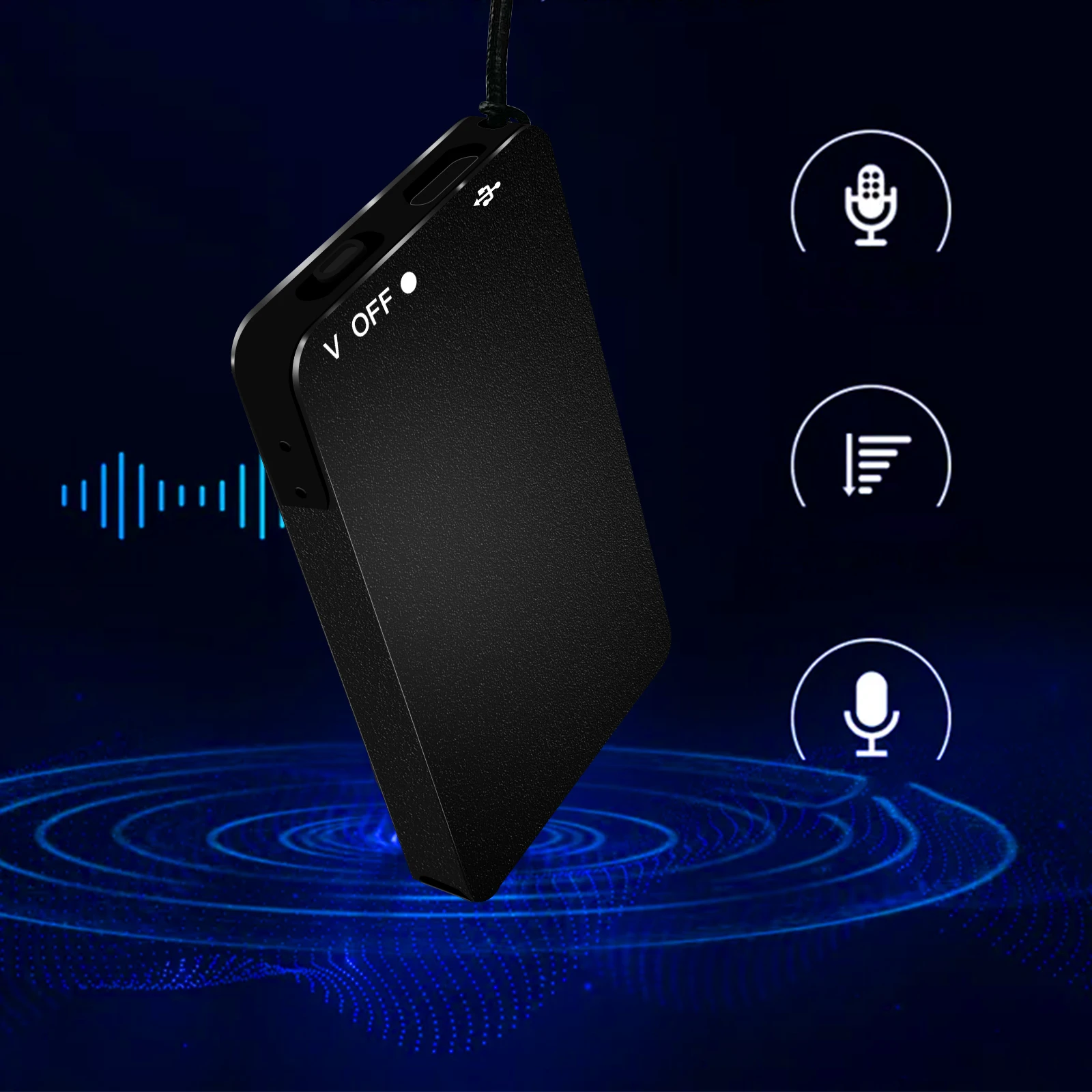 

Aomago Multifunctional 3 in 1 Mini 16GB Flash Drive Slim Card MP3 Player Voice Recorder