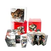 Promotional Customized Square Cartoon ,Design Printing Folding Cube with Magnet Fixed