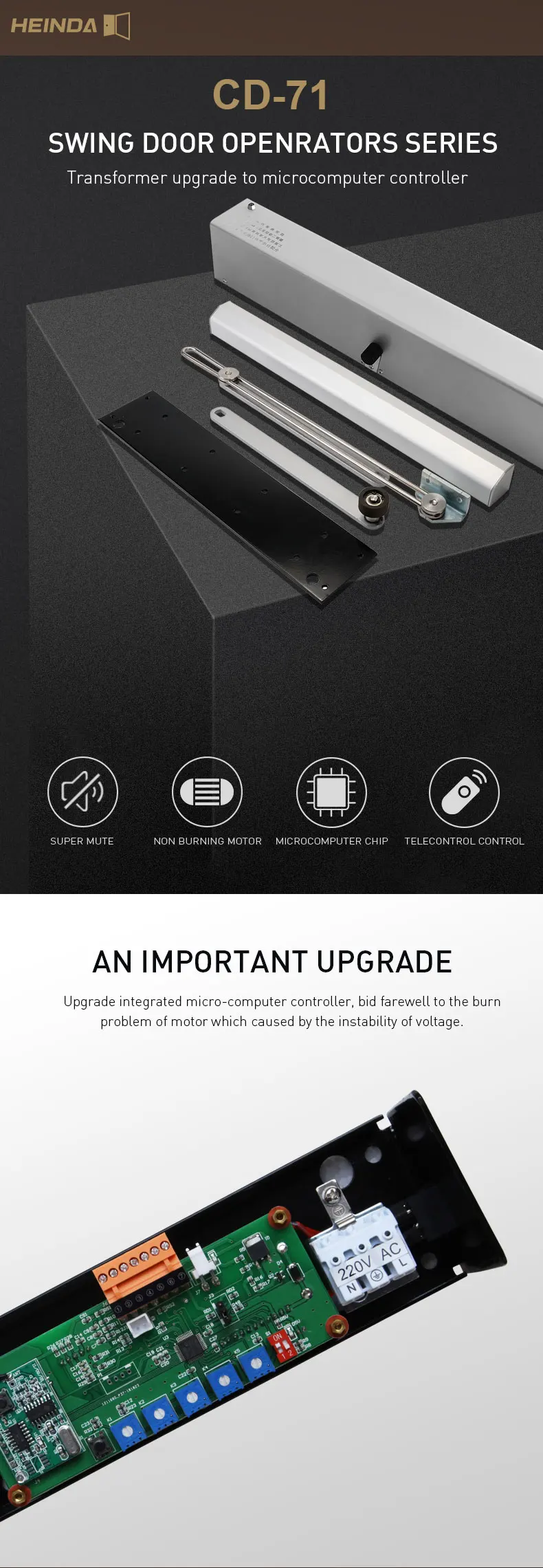 CD-71 New Product  Automatic Swing Door Opener Electric Door systems For Wooden Door