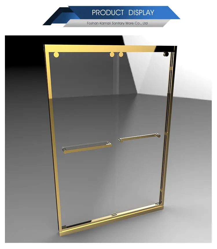 Kamali Titanium 8-10mm Tempered Glass Single Adjustable Cheap Glass Shower Door