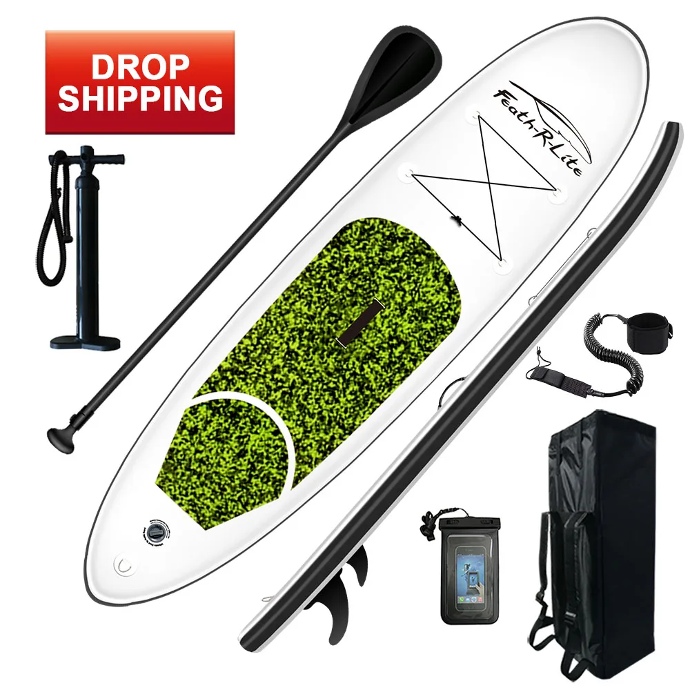 

FUNWATER drop shipping sup paddle board standing surfboard paddle fishing inflatable sup board for sale, Green,black,blue,red