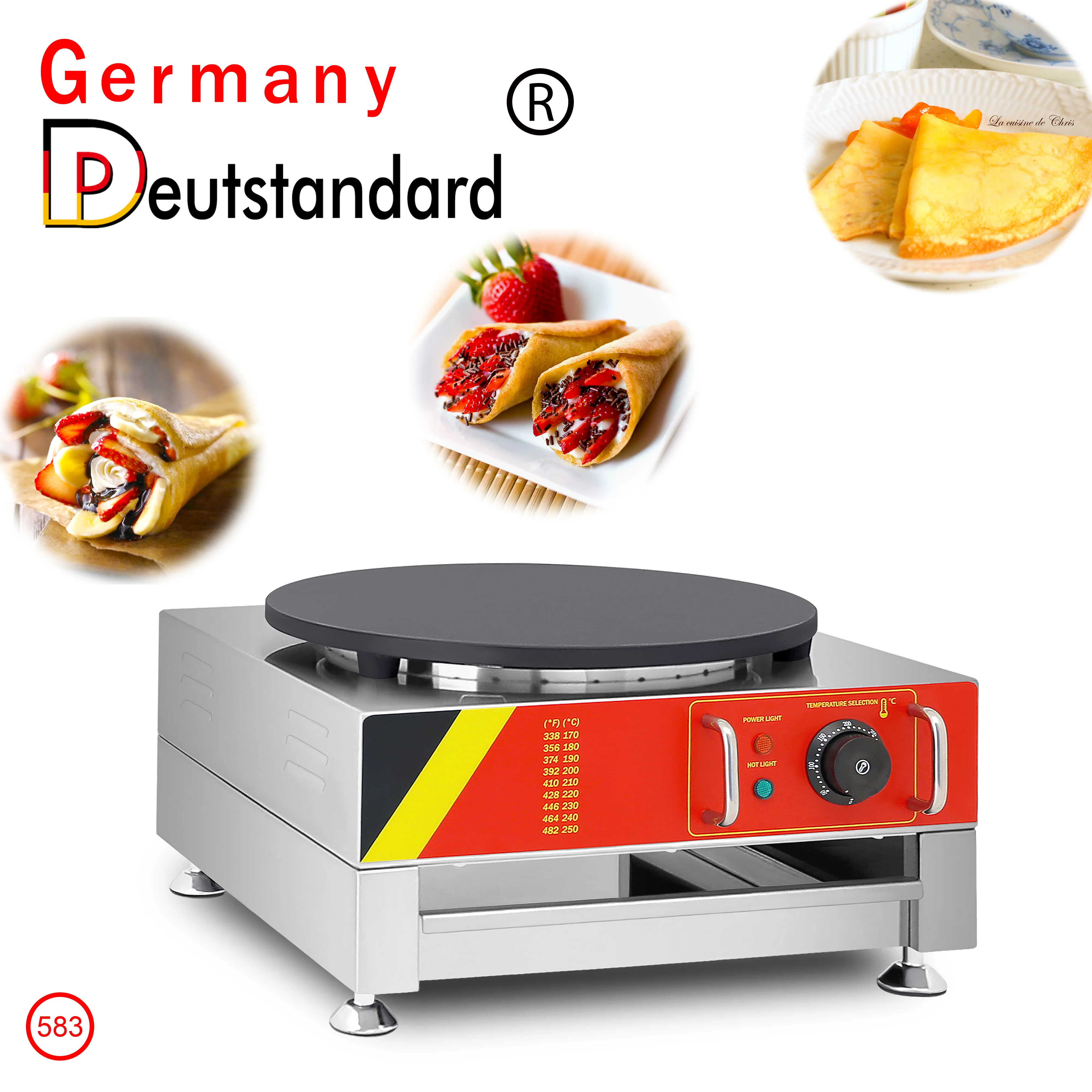 Crape Machine 40cm Cast Iron Crepe Maker Electric Commercial Crepe Making Machine ...