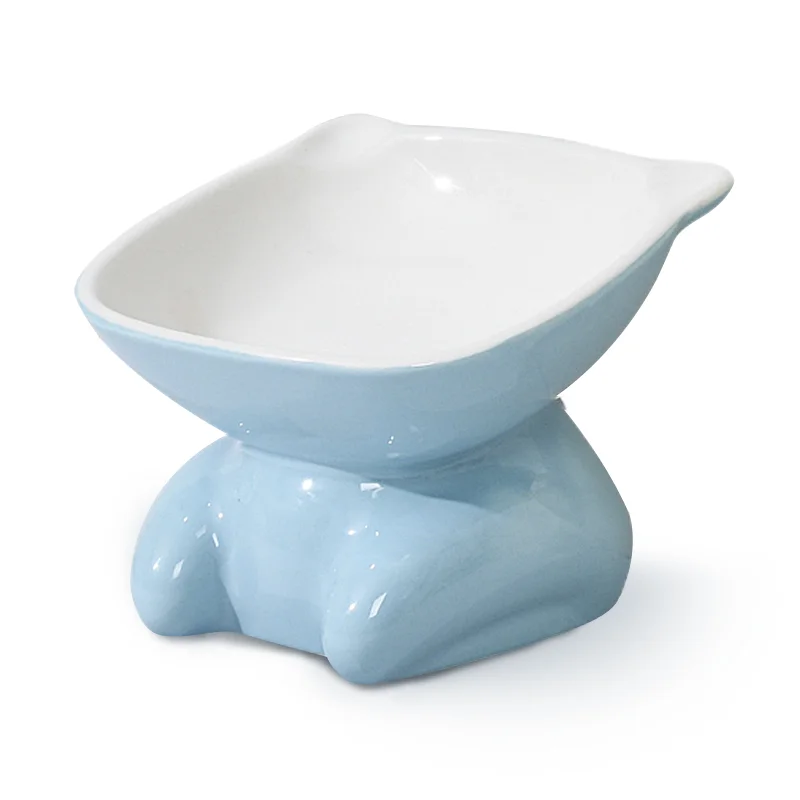 

New Design Colorful Ceramic Pet Bowl High Temperature Resistant Easy Clean Elevated Dog Bowls
