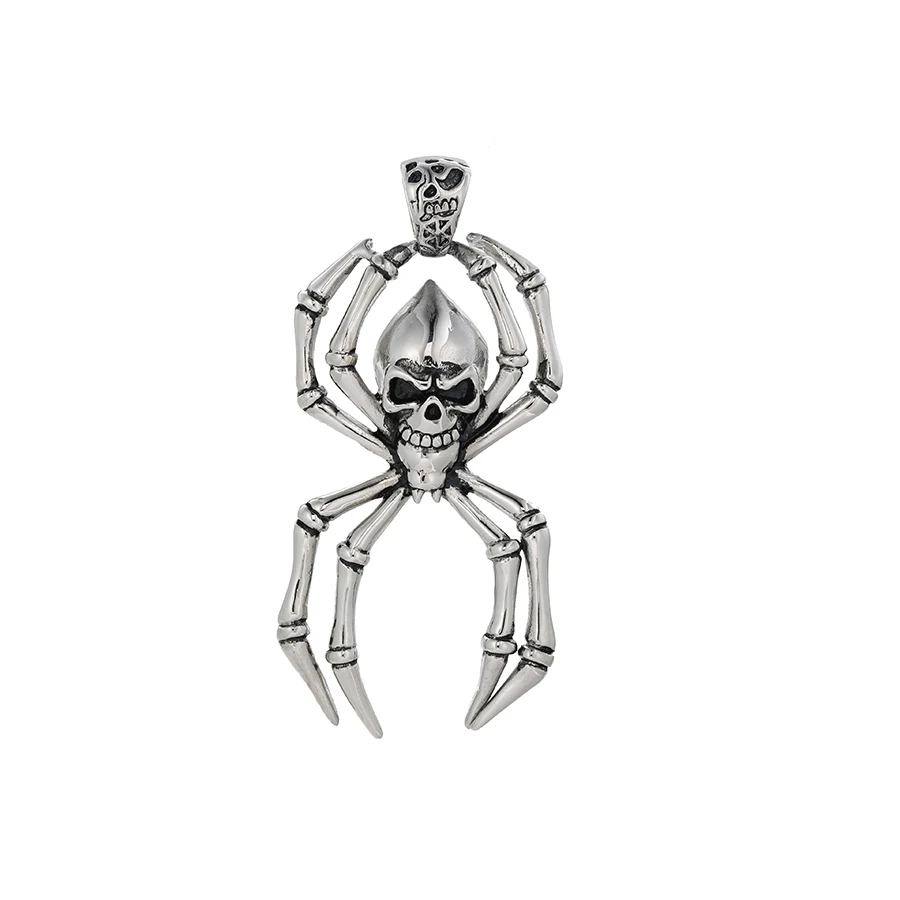 

pendant-164 Xuping wholesale women stainless steel spider shaped evil style black gun color pendant