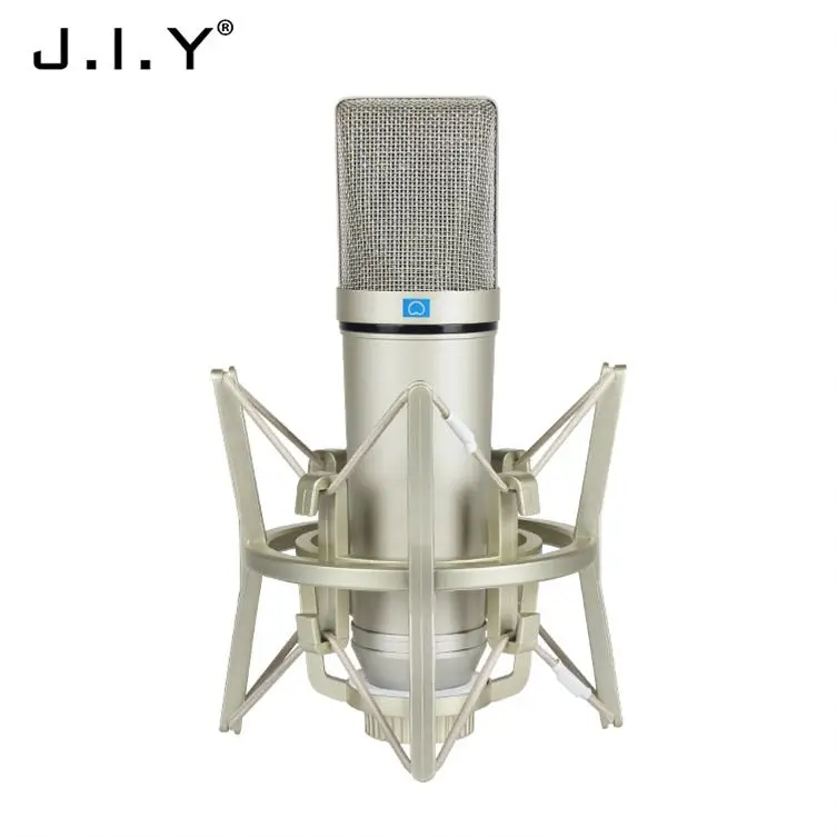 

Factory Supplying Condenser Microphone Mic Kit For Studio Recording Broadcasting, Champagne