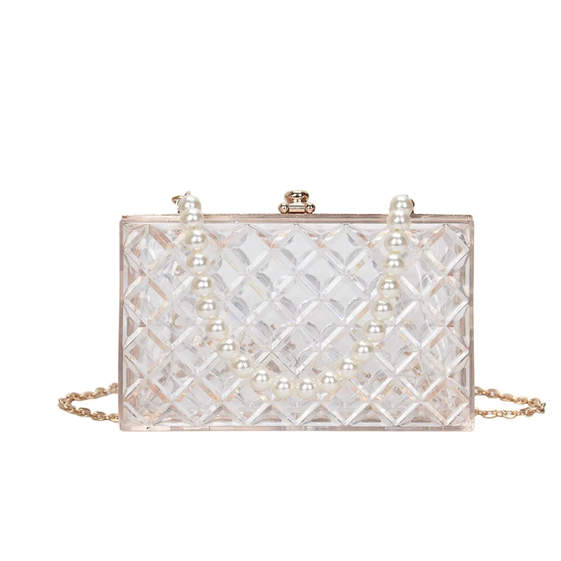 

Wholesale Fashion Acrylic Transparent Box Bags PVC Bags Women Hand bags Clear Purses and Handbags, Candy color