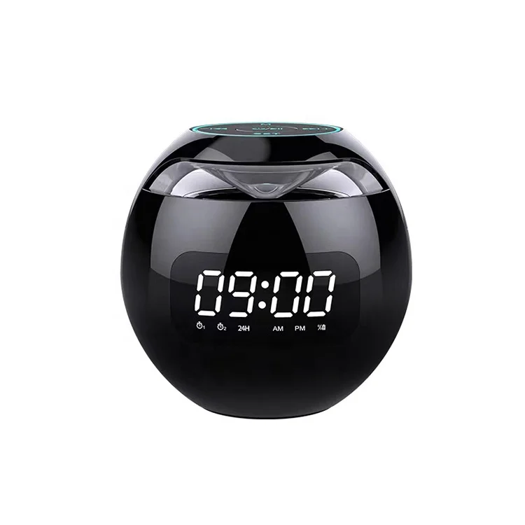 

New Trending Alarm Clock BT 5.0 Speaker Mini Powerful Bass Speaker With TF Card FM Radio