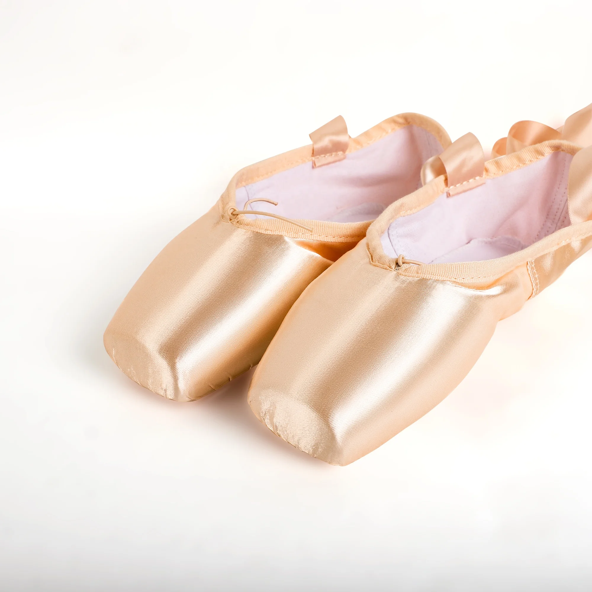 

Comfortable Professional Girl Women Kid Satin Upper PU Ballet Pointe Shoes, Rose gold