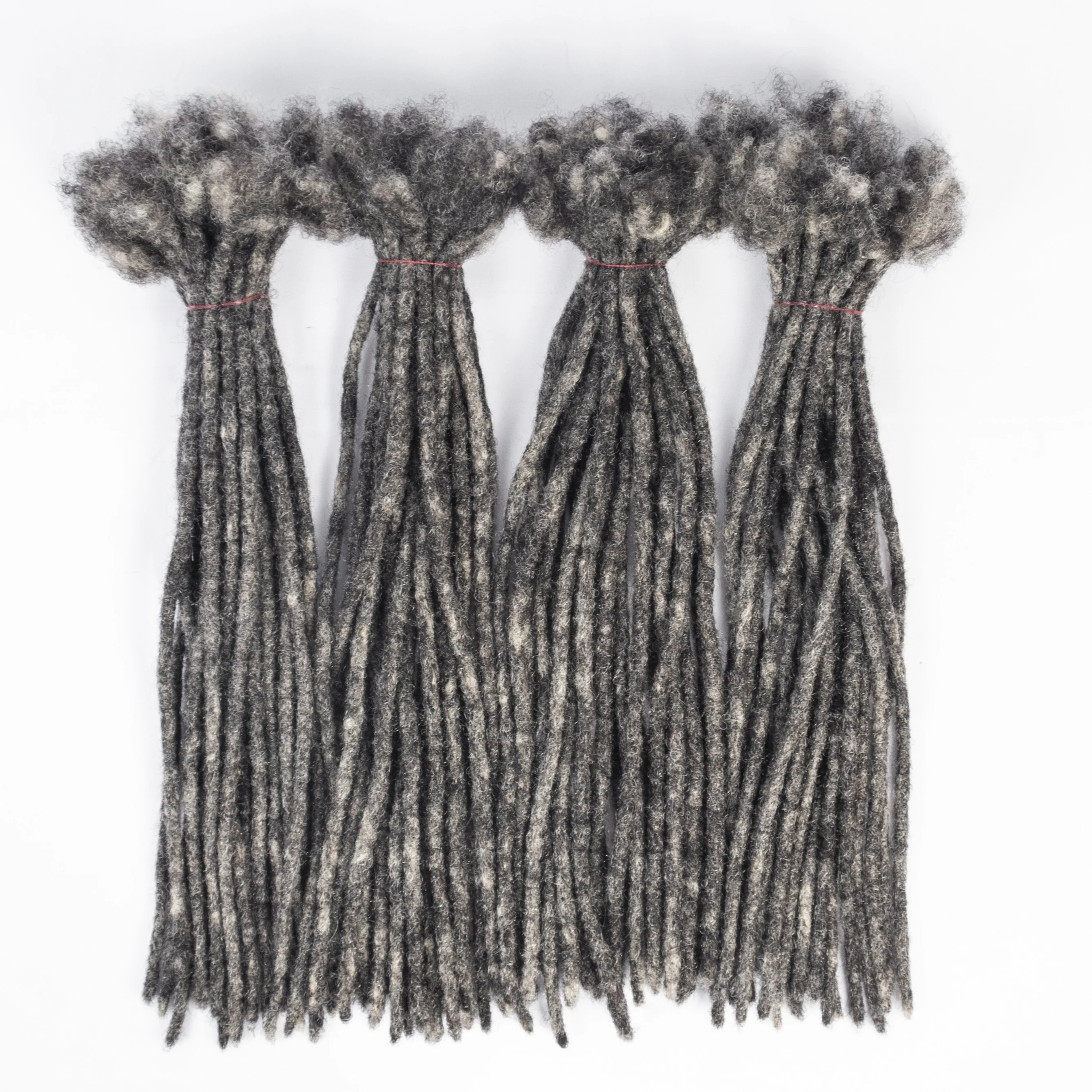 New Design 100% Human Hair Salt & Pepper Crochet Dreadlock Extensions for Black Women