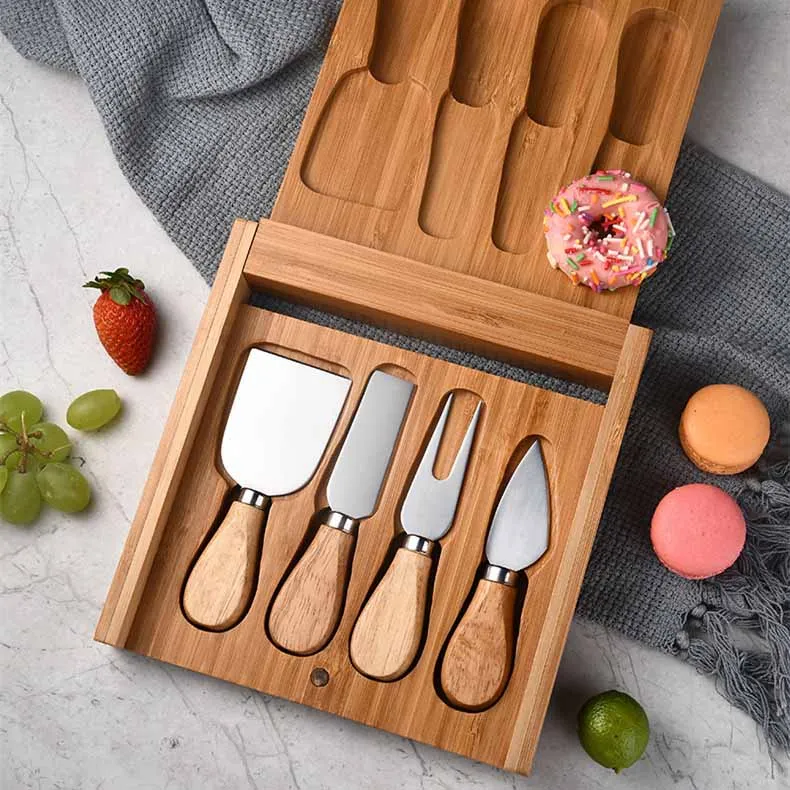 

Brass Cheese Knife Set Slicer Stainless Steel Board And Knives Mini Cheese Tools Cutter Platter With Knife Set