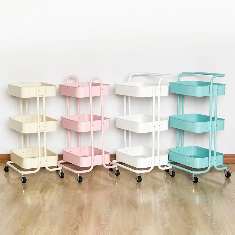 

Preferential price durable simplicity multi-colored multi-layer trolley rack
