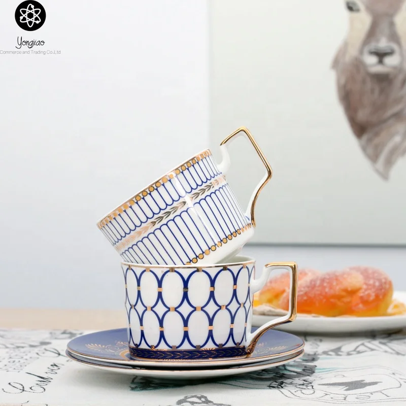 

Luxury turkish tea cups royal albert arabic coffee set and tea for weddings, Blue&gold