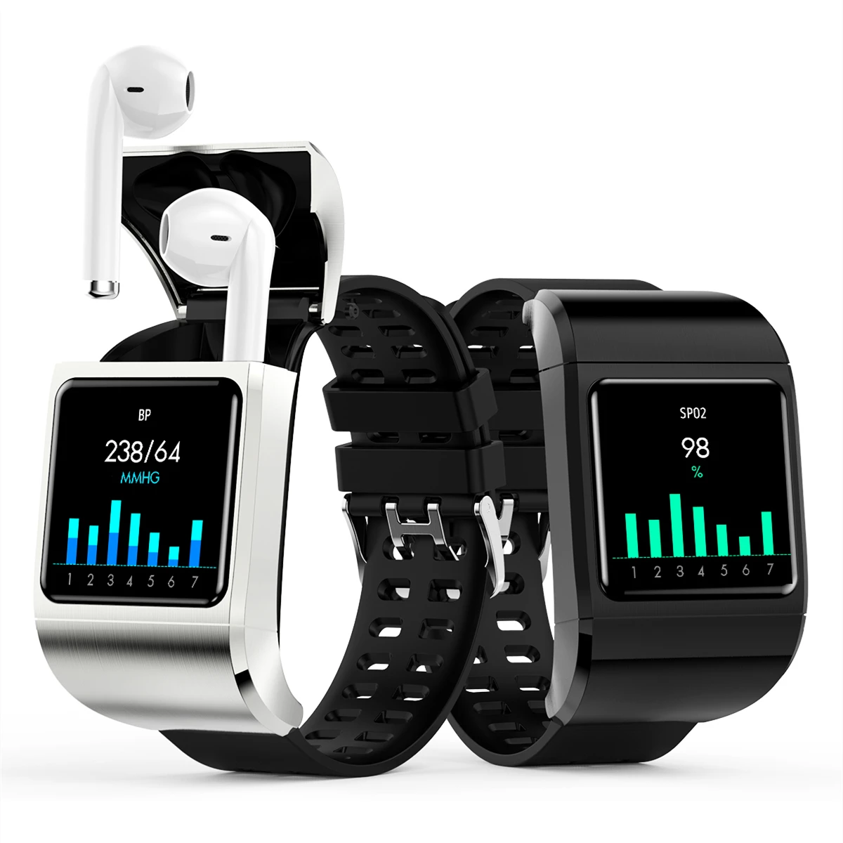 

2022 Hot selling G36Pro 2 in 1 smart watch with BT TWS earphones Fitness smart Tracker Heart Rate watch Blood Pressure Monitor