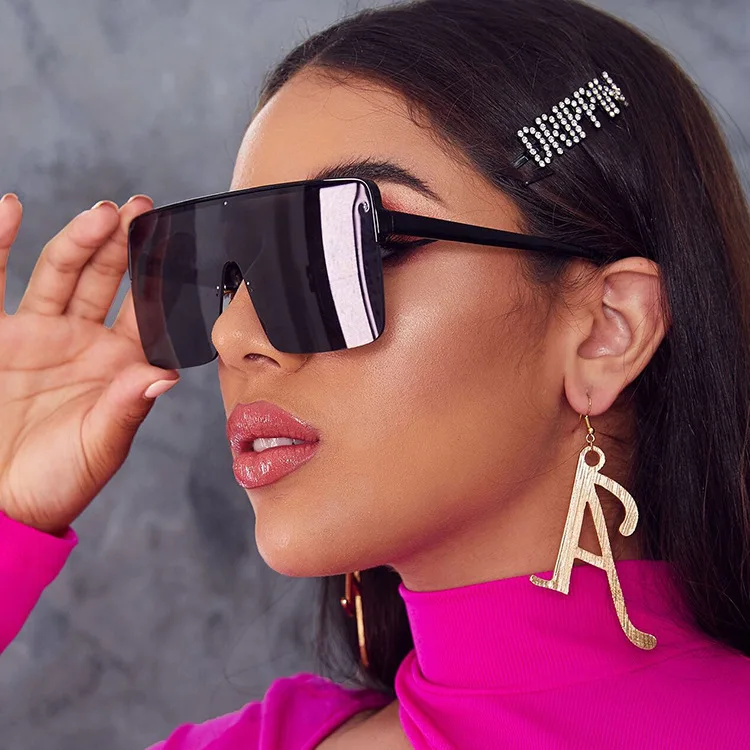 

VIFF HP21392 Fashion Brand Custom Luxury Fashion Big Flat Top Girls Sun Glasses Women Oversized Square Sunglasses 2021