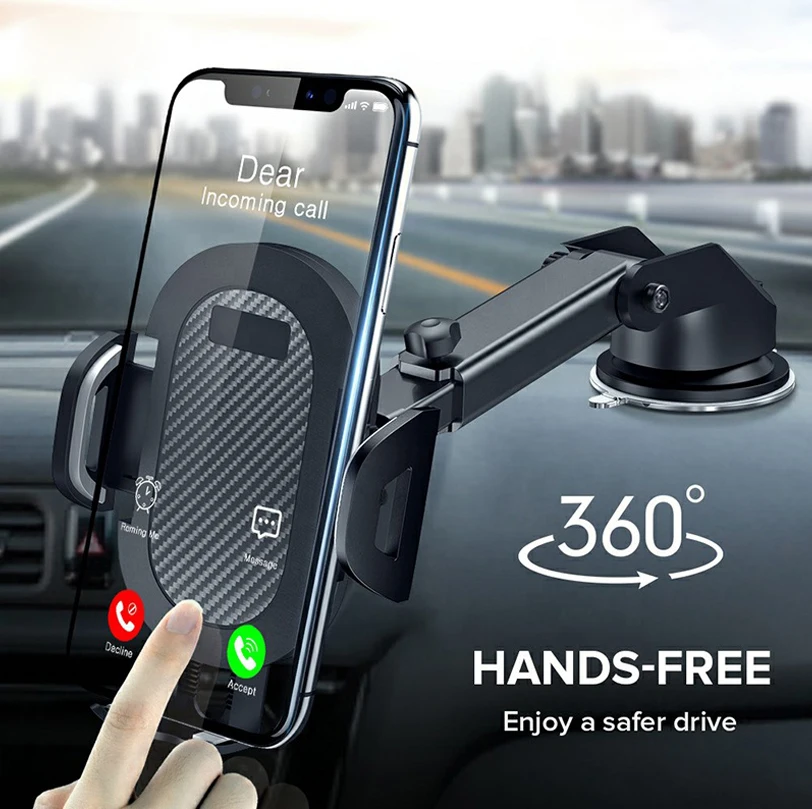 

Hot Sale Adjustable Car Mobile Mount Phone Accessories Car Phone Holder For Windshield Dashboard