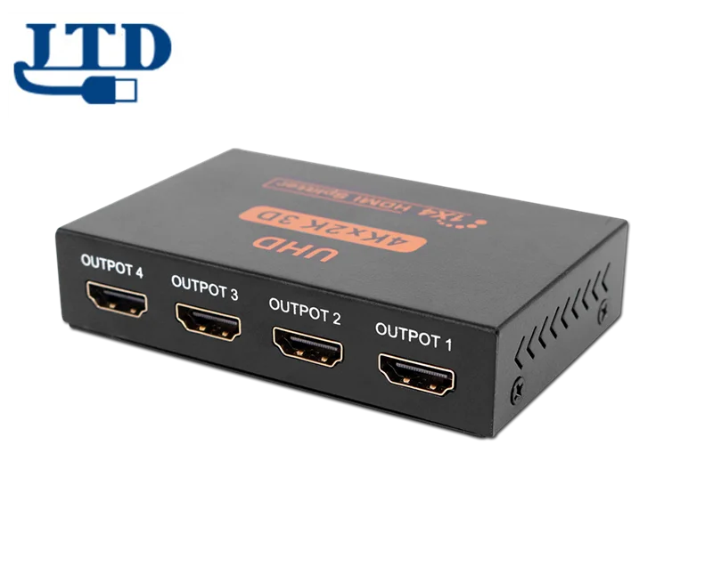 

HDMI 4 Ports 1x4 Powered Splitter V1.4 Certified for Ultra HD 4Kx2K Full HD 1080P 3D HDMI Adapter