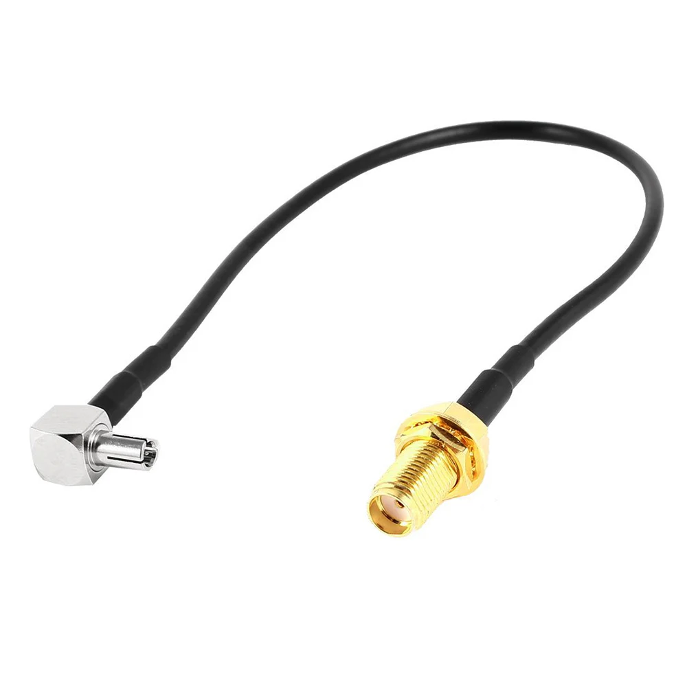 

20cm TS9 Male to SMA Female Right Angle Antenna Pigtail Coaxial Cable Connector Adapter RG174
