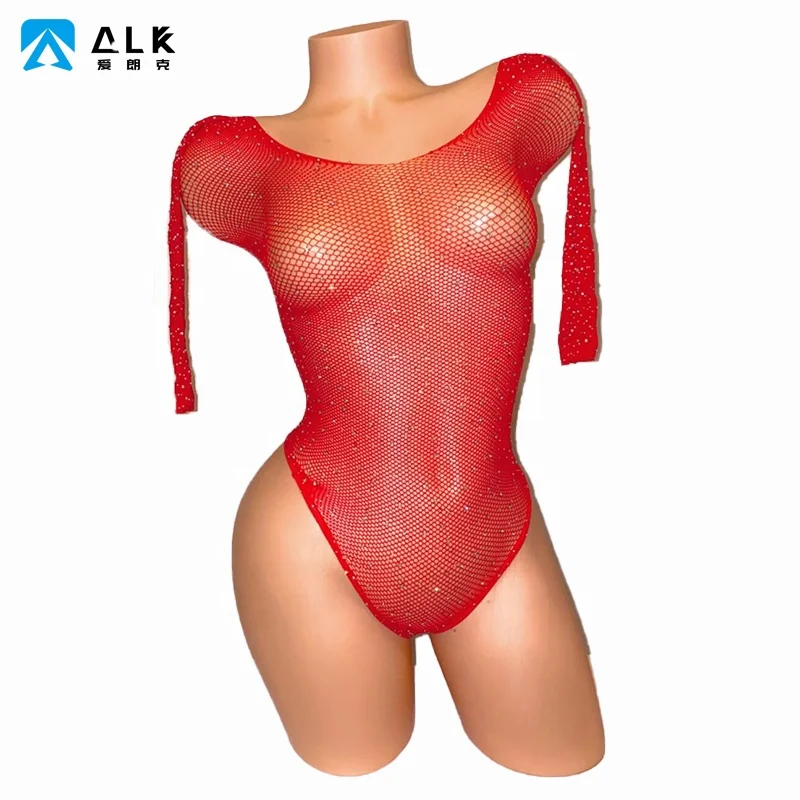 

Pole Dance Exotic Dancewear One Piece Net Custom Exotic Dancewear Stripper Outfits, Picture
