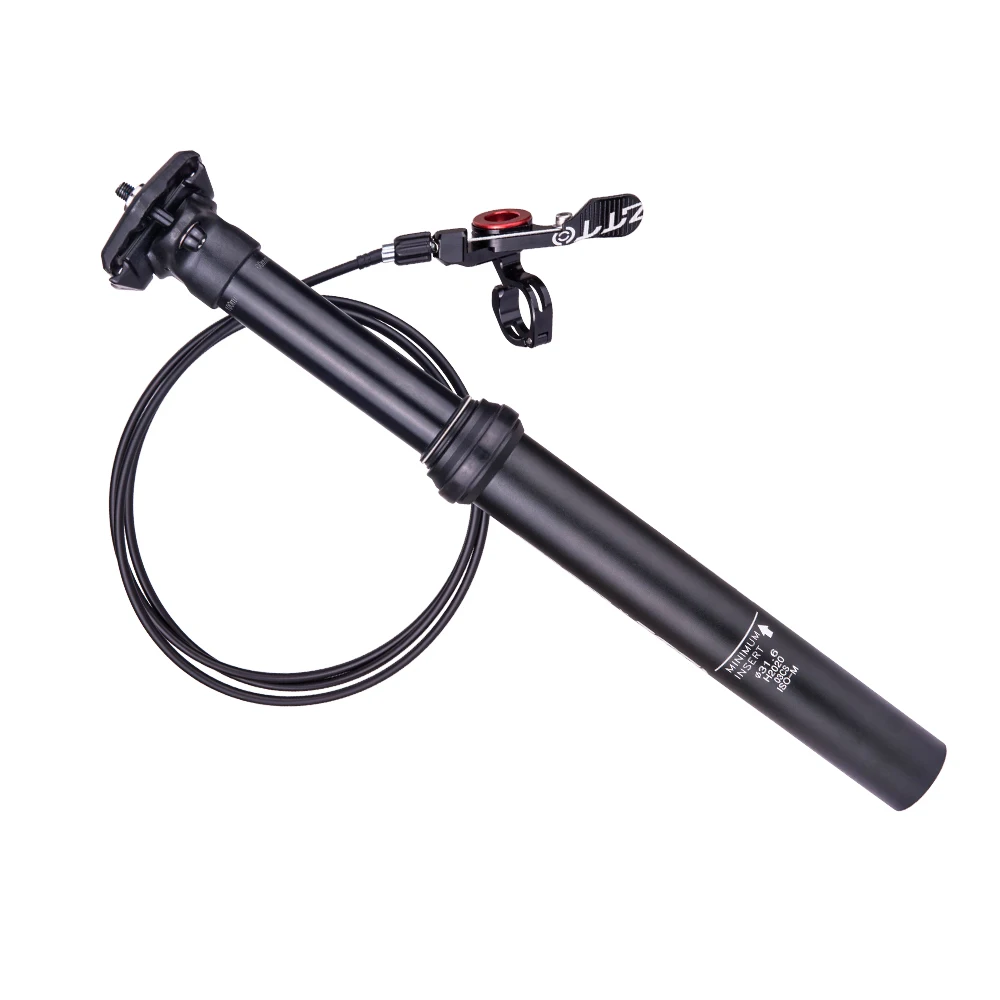 

ZTTO MTB Dropper Seatpost Adjustable Suspension Seat Post Internal Routing External Cable Remote Lever 100mm Travel 30.9 31.6