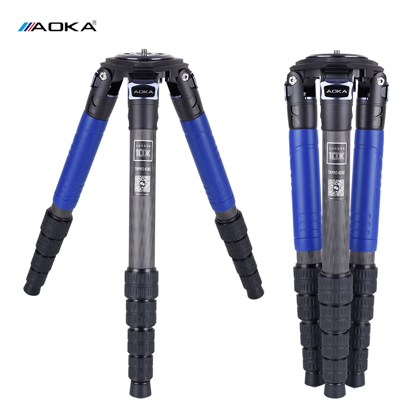 

AOKA TKPRO425C Professional heavy load carbon fiber camera video tripod for gun