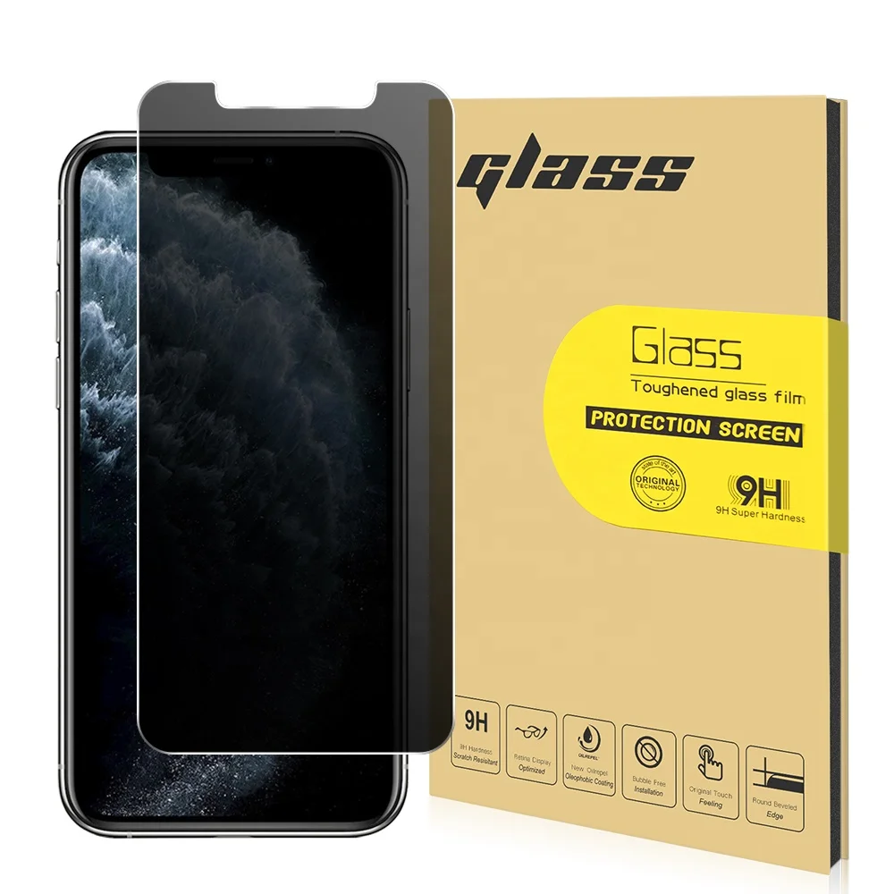 

0.33mm Screen protctor Peep-proof 9H protection Glass L Slot 3D Tempered Glass for iphone11Por 5.8 Japam Asahi Glass