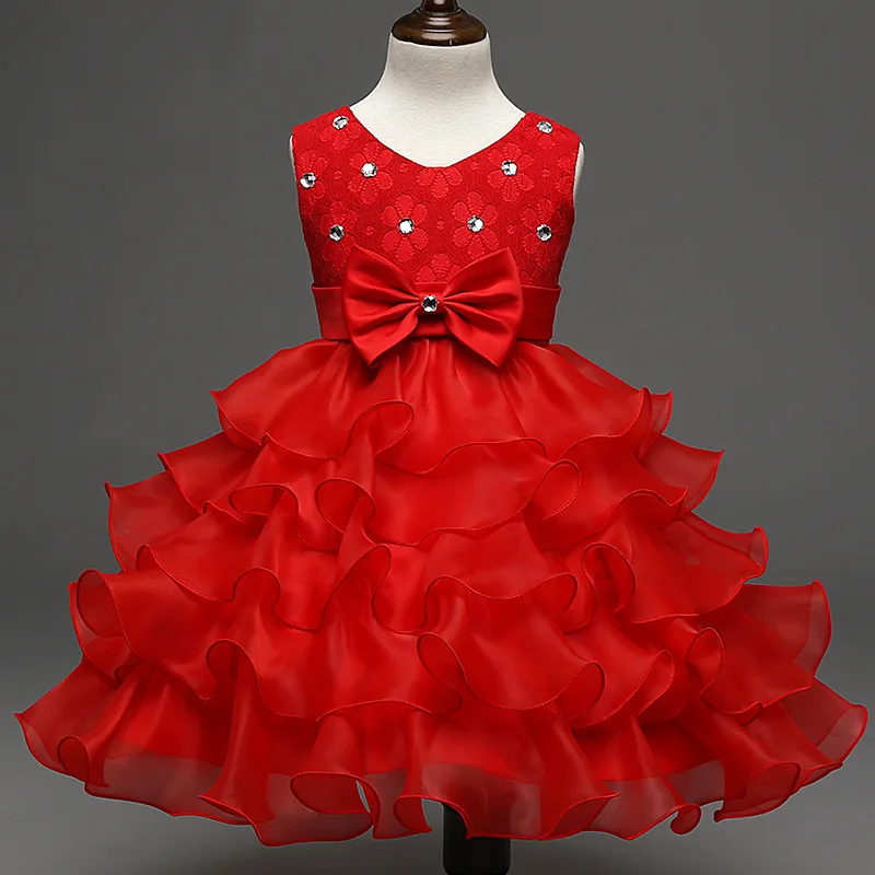 

S0135A csutom puffy princess flower birthday party wedding Flower girls' dresses
